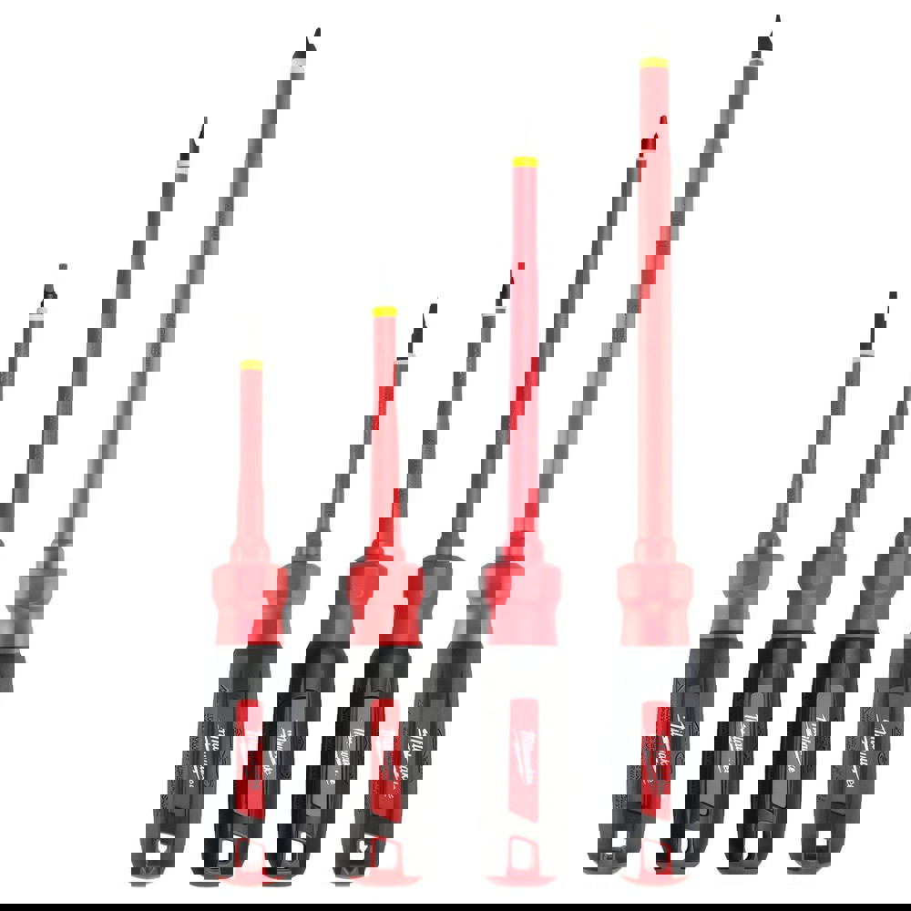Screwdriver Sets; Screwdriver Types Included: Square; Slotted ; Container Type: Pouch ; Tether Style: Tether Capable ; Number Of Pieces: 4 ; Insulated: Yes